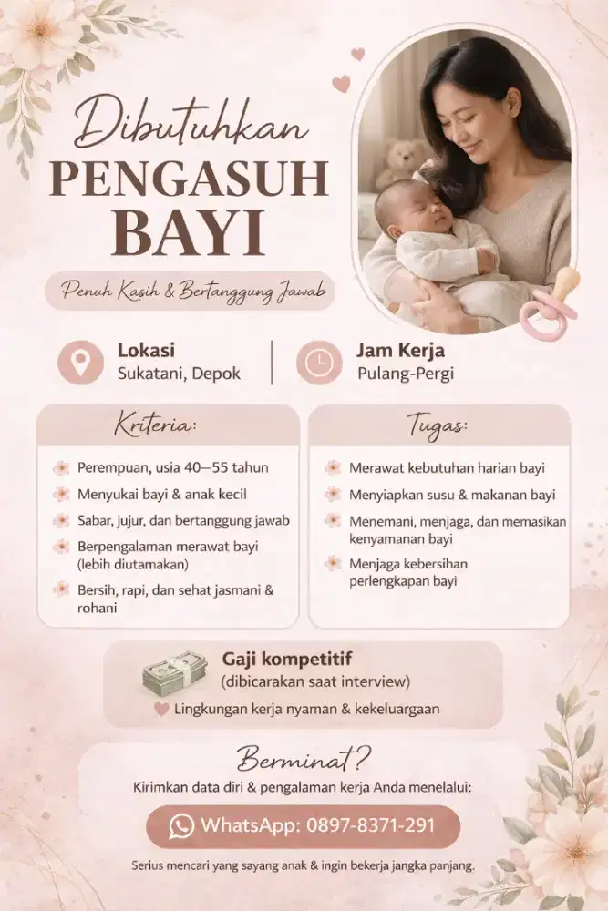 ART (Asisten Rumah Tangga) Jaga Bayi