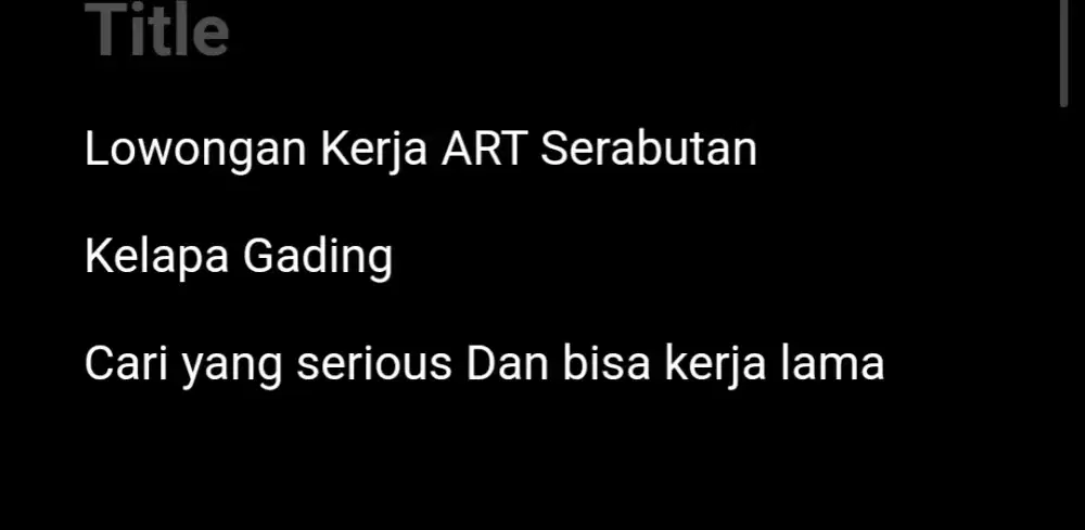 ART Serabutan Serious Kerja