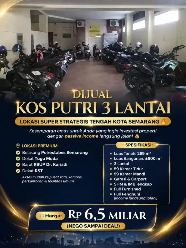 KOS PRODUKTIF INVESTASI LOGIS PENGHASIL CUAN DI TENGAH KOTA SEMARANG