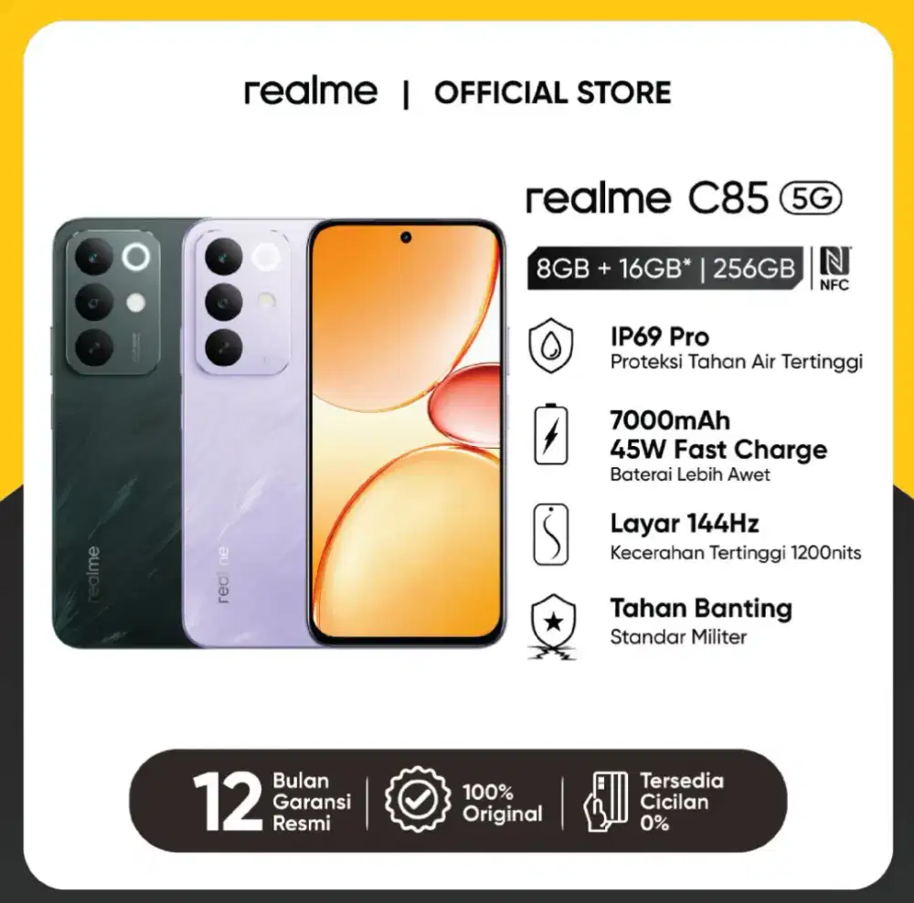 Realme C85 5G 8/256gb Baru Garansi Resmi