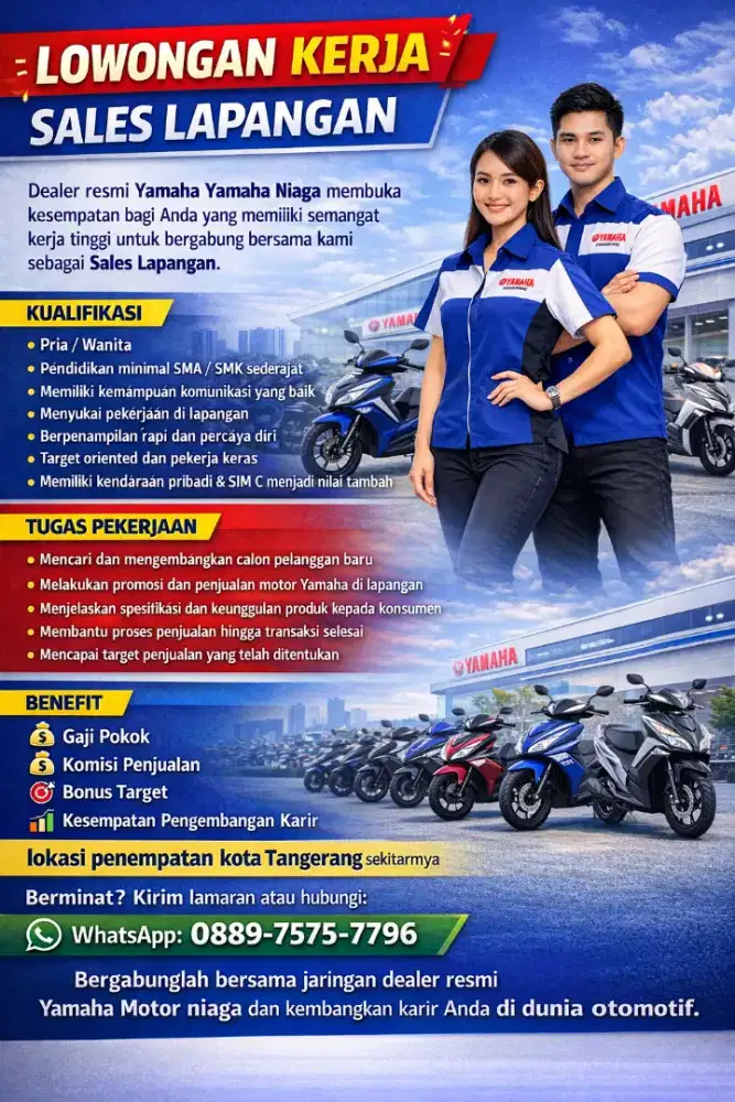 LOWONGAN KERJA – SALES LAPANGAN