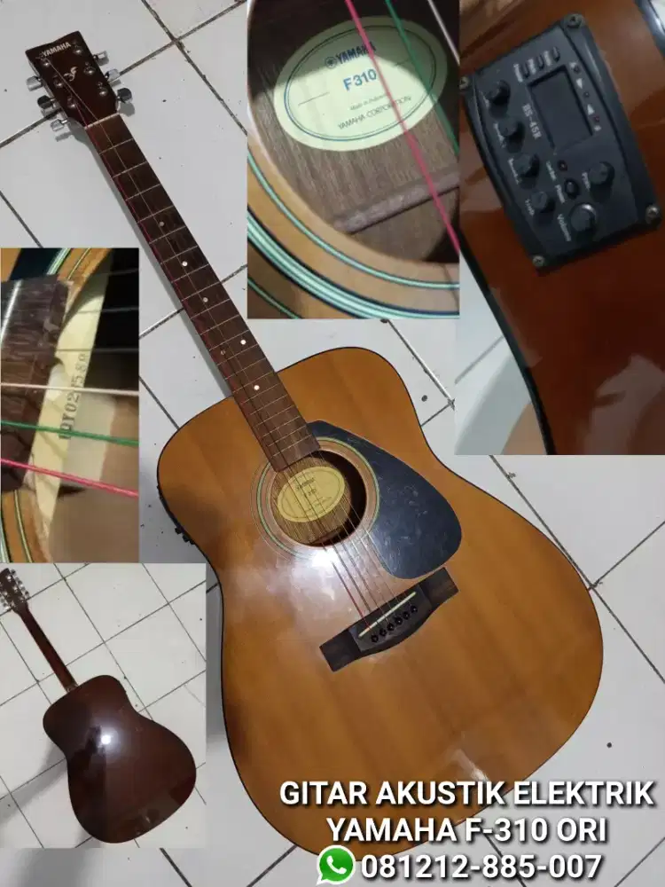 gitar yamaha f310 ori upgrade akustik elektrik tuner mulus siap konser