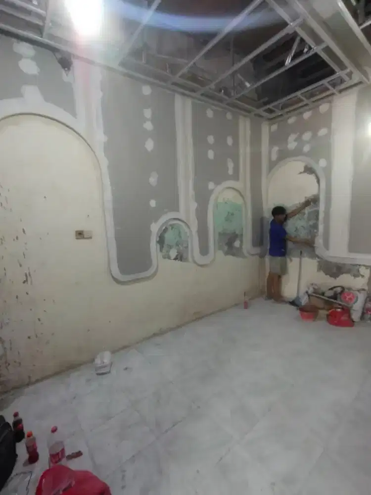 Tukang plafon gypsum dan partisi gypsum jasa pasang & ada fee 5%