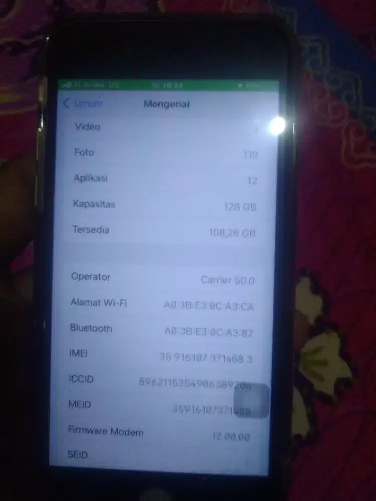 Di jual hp iphone7 128 inter