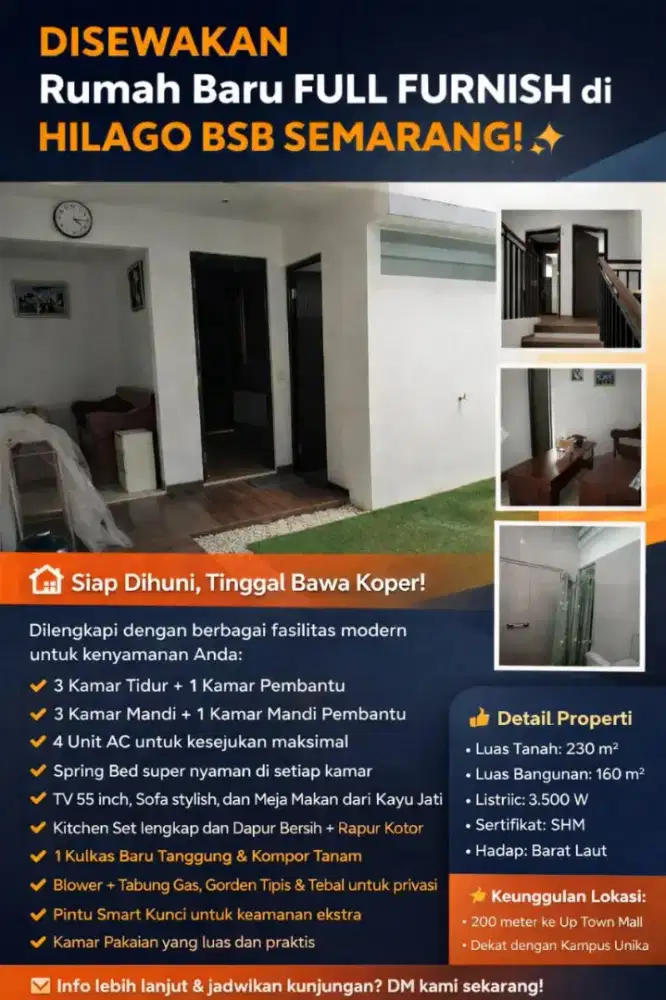 RUMAH MEWAH FULL FURNISHED DI SEWAKAN DIKONTRAKKAN RUMAH MEWAH