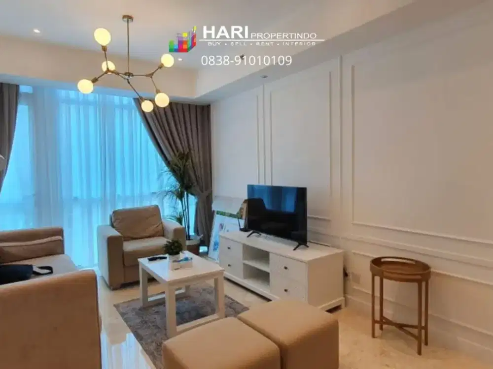 FOR RENT Apartment Bellagio Residence Mega Kuningan 3BR - Renovated Furnished Close to One Satrio LRT MRT Busway