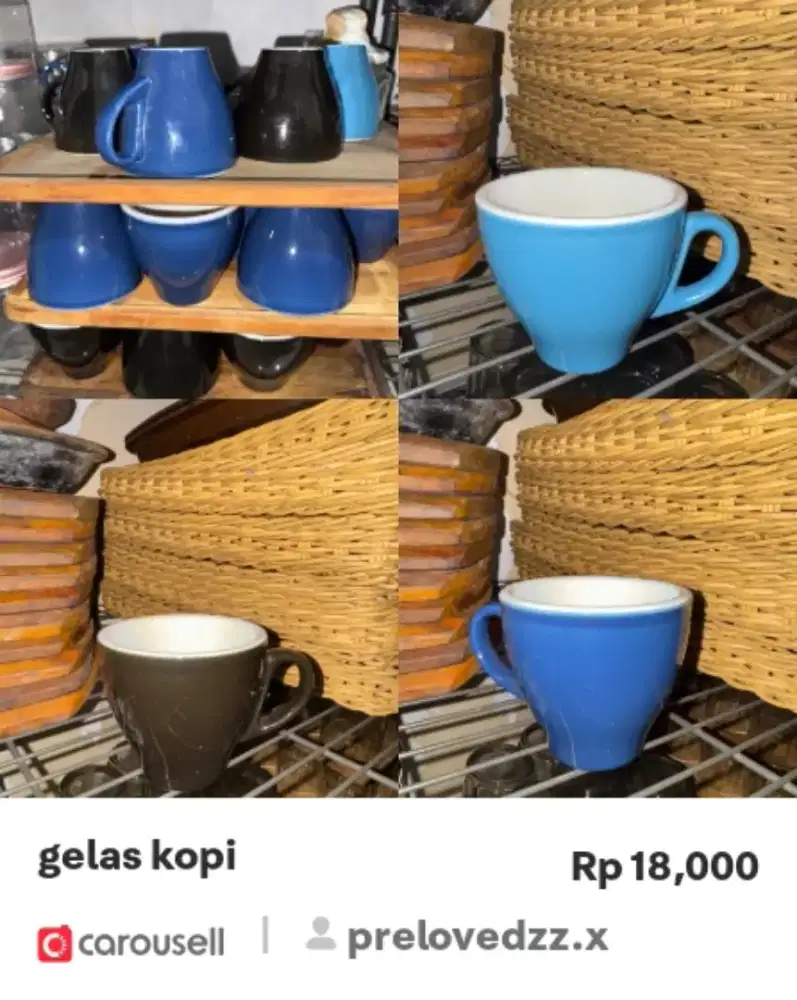 [30pc] Gelas kopi latte cafe