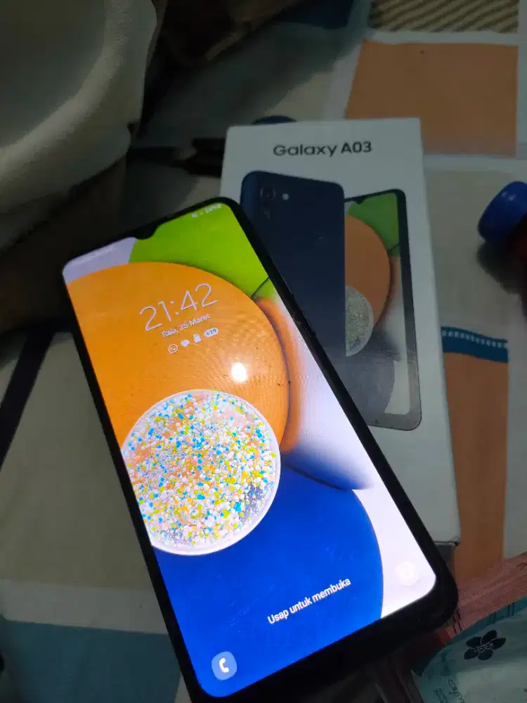 Dijual cepat Samsung galaxy A03 blue fulsett