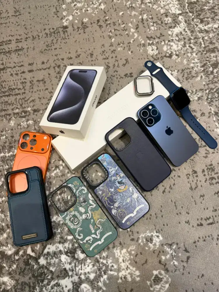 BUNDLING IPHONE 15 PRO 128 IBOX DAN APPLE WATCH 7 45MM