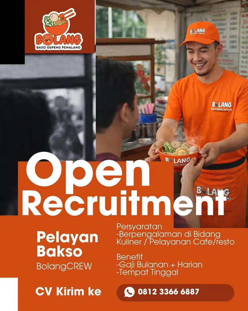 loker fnb pelayan bakso dan mie ayam