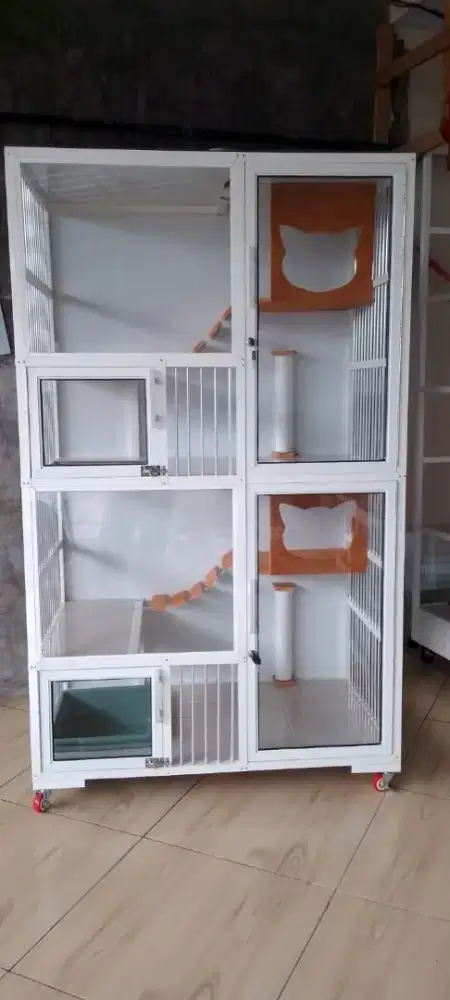 kandang kucing alumunium mewah