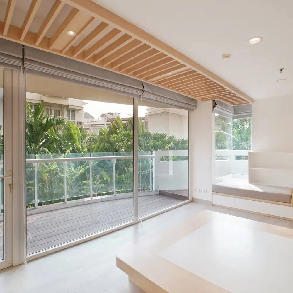 Gorden Wallpaper Vitrase Kaca Film Korden Roller Vertikal Blinds