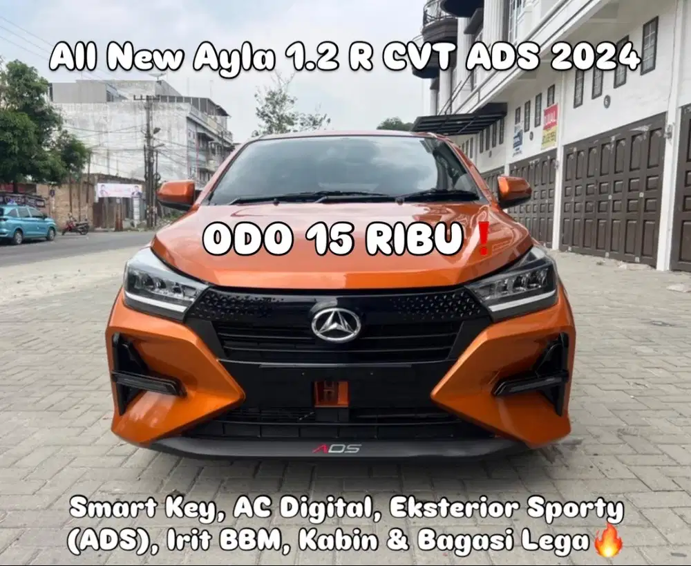 (TDP 26 JUTA!) Daihatsu All New Ayla 1.2 R CVT ADS Orange 2024