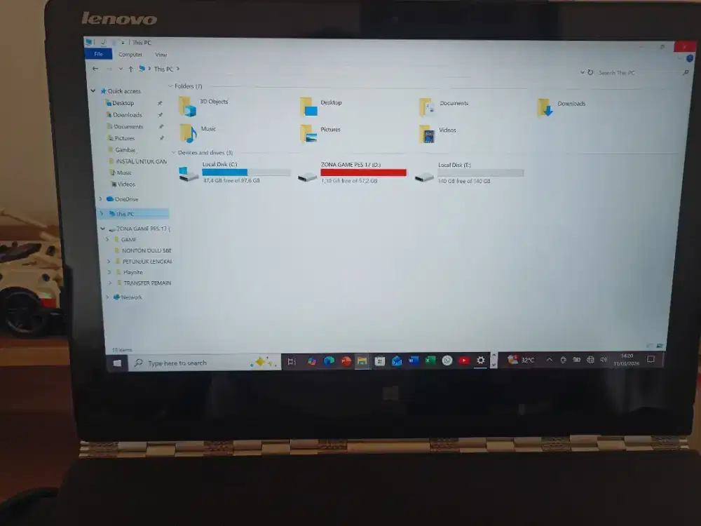 Laptop Yoga Intel Core M5 (Touchscreen)