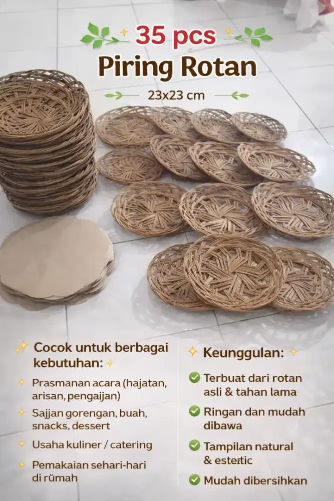 Rotan piring makan