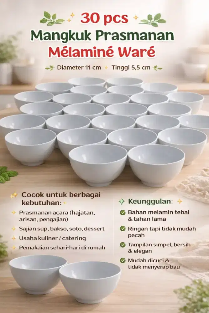 Mangkuk nasi sembahyang melamin