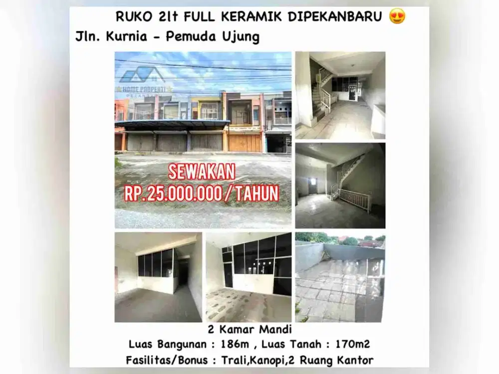 ruko 2lt full keramik jln.kurnia-pemuda ujung