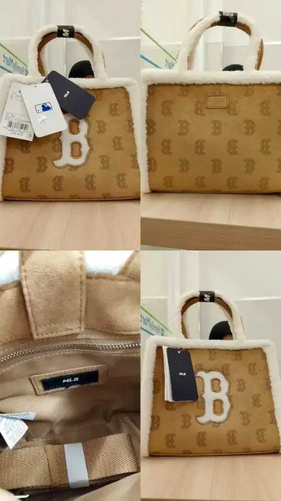 MLB KOREA MONOGRAM MUSTANG TOTE BAG BOSTON RED SOX