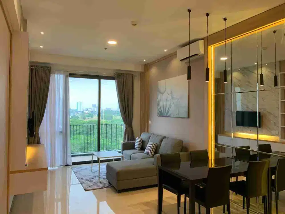 DISEWAKAN APARTEMEN FULLY FURNISHED 2+1 BR MARIGOLD NAVAPARK BSD