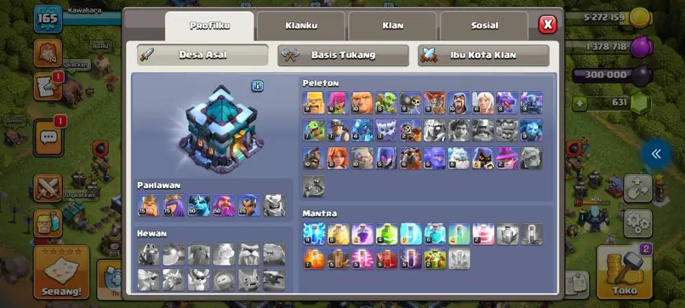 DJ/BU akun coc TH 13