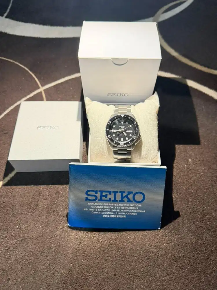 Seiko 5 Sports Automatic Black Dial Stainless Steel Strap