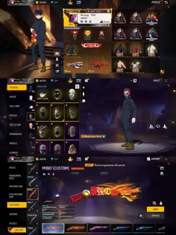 Jual akun ff murah aman dan amanh di jamin 100% really