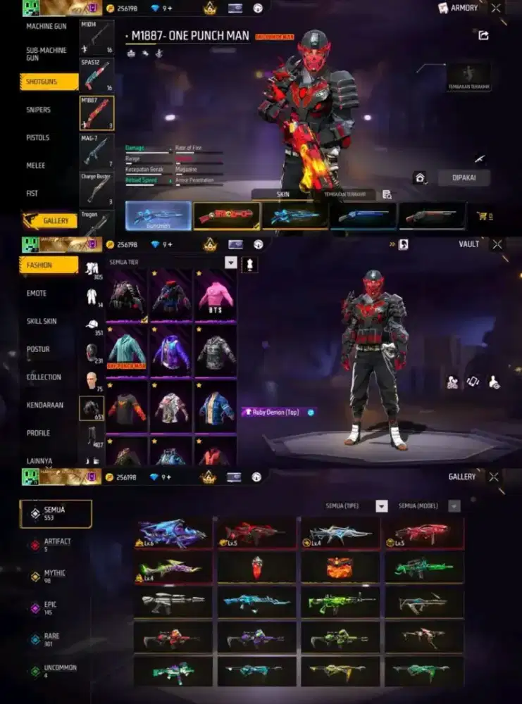 Jual akun ff aman dan manah/ 100% really