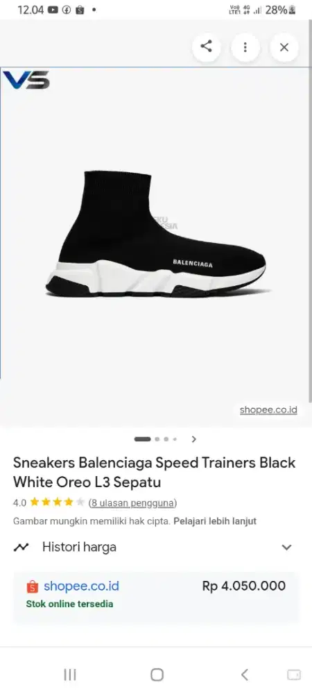 Sepatu sneakers BALENCIAGA vietnam original stuff