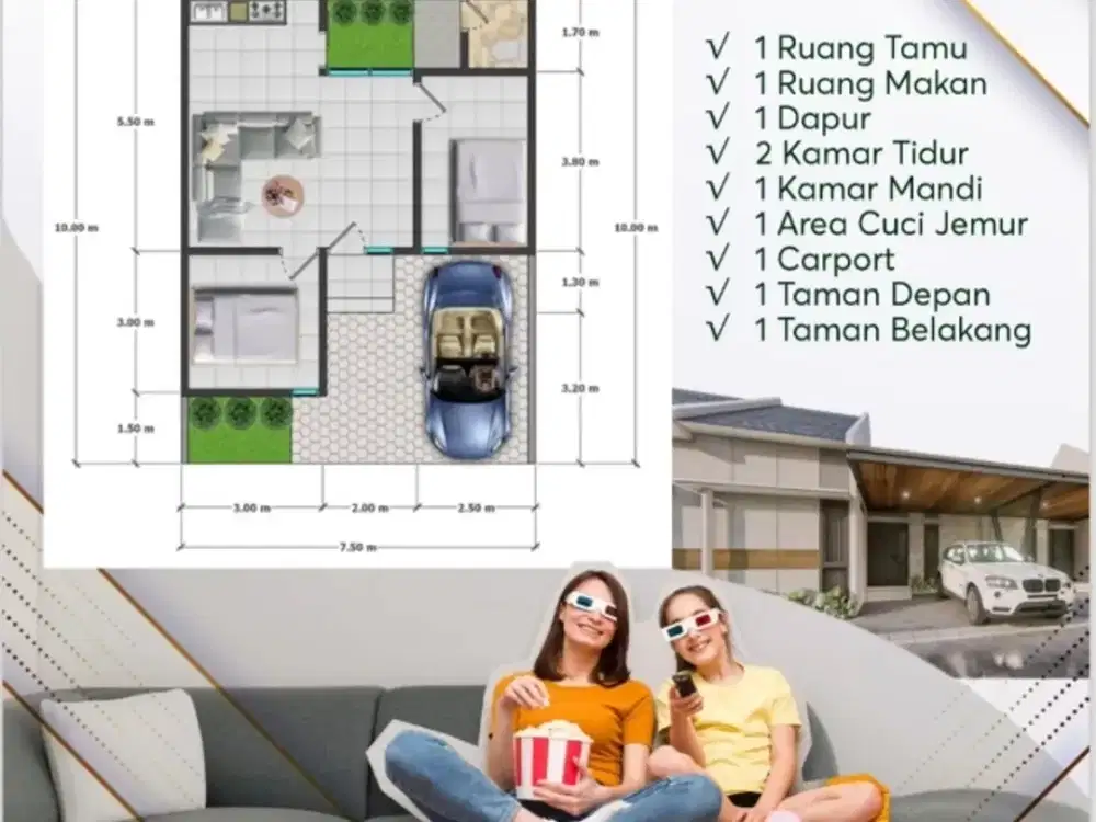 JUAL RUMAH BARU 400 JUTA TYPE 45/72 MAYANG - GENTAN
