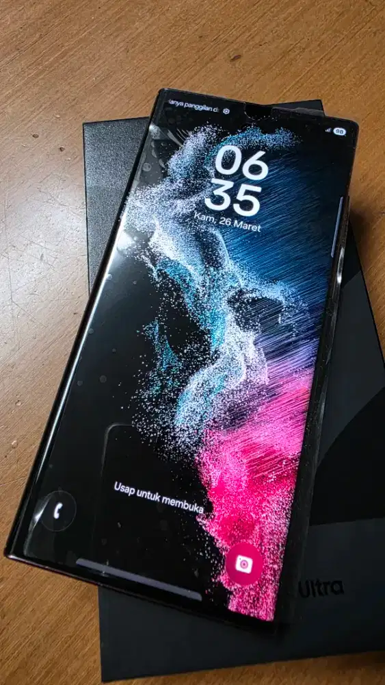 Samsung S22 Ultra 12/256 Burgundy resmi SEIN, kondisi mulus 95%