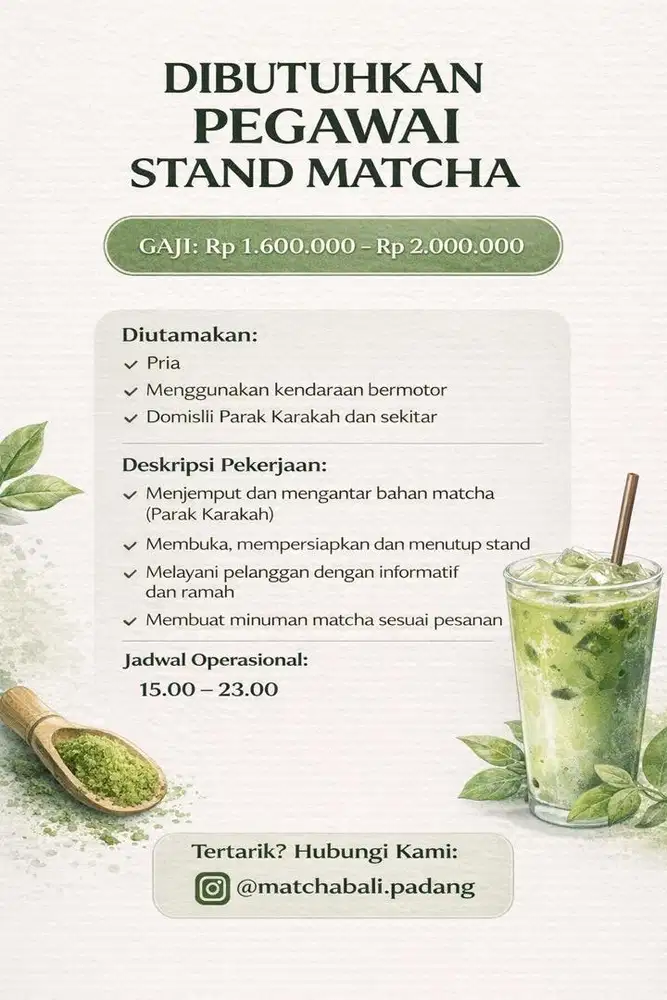 Pegawai Stand Matcha