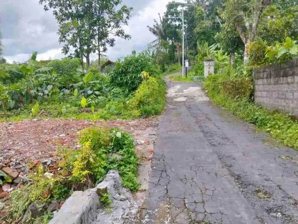 tanah luas 131m2 dibarat pasar pakem jl Kaliurang km 16