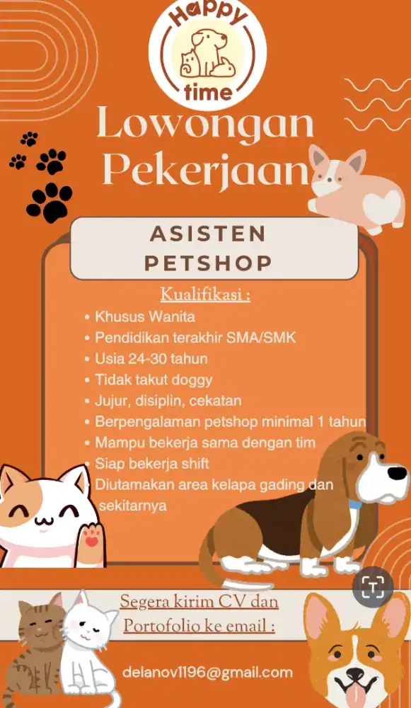 Lowongan Assisten Petshop
