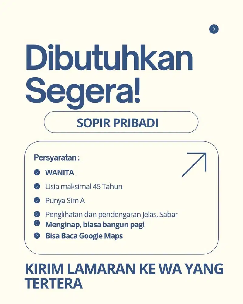 Lowongan Kerja Driver Wanita