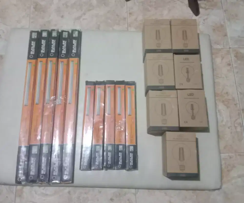 Borongan Lampu TL 14W. 8W dan LED filament buld