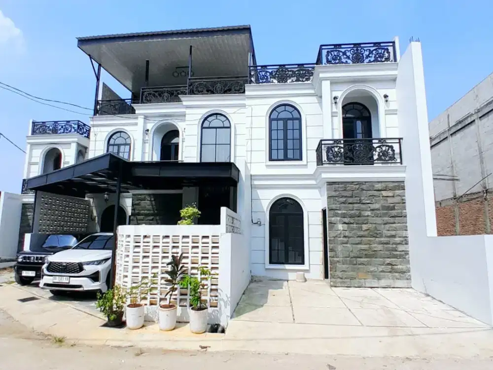 good qulity !! rumah 2 lantai plus rooftop dekat lrt harjamukti cibubur