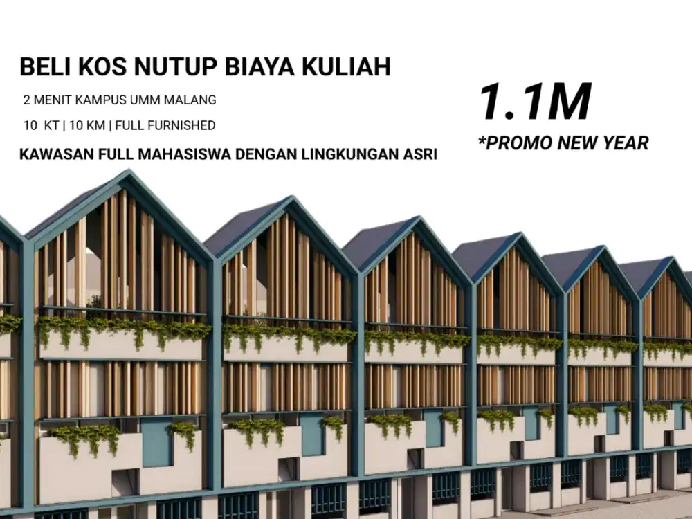 KOST DI JUAL AREA BERKEMBANG MERJOSARI HARGA MASIH TERJANGKAU