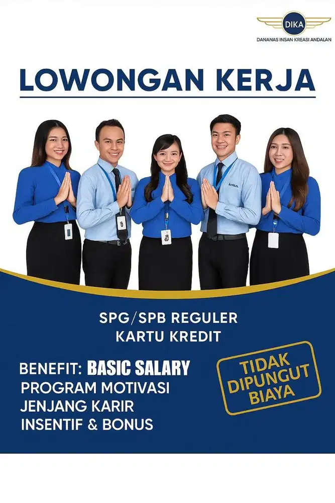 Lowongan pekerjaan gratis tanpa di pungut biaya