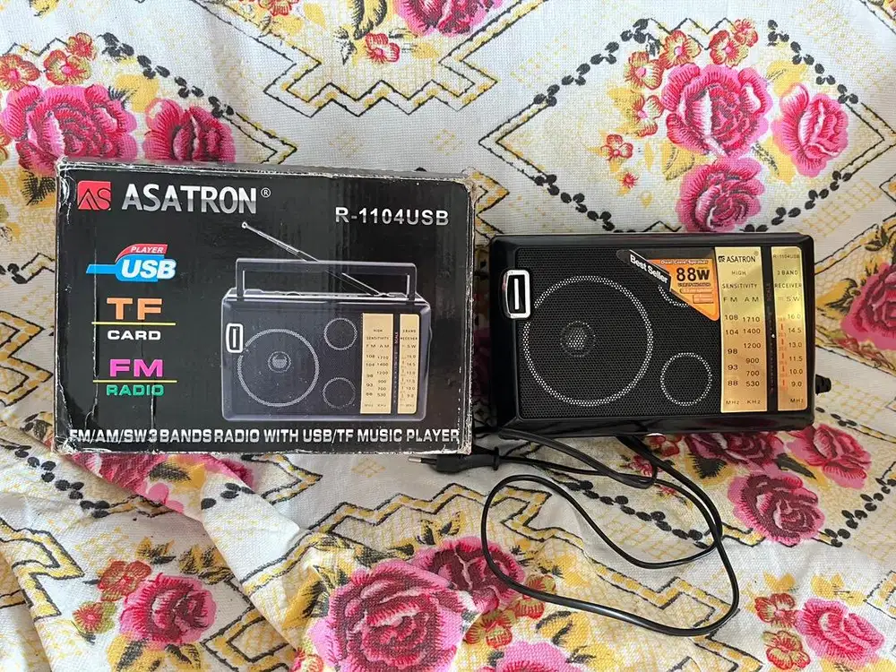 Asatron Speaker Radio USB FM AM SW MMC 3Bands Kabel & Non