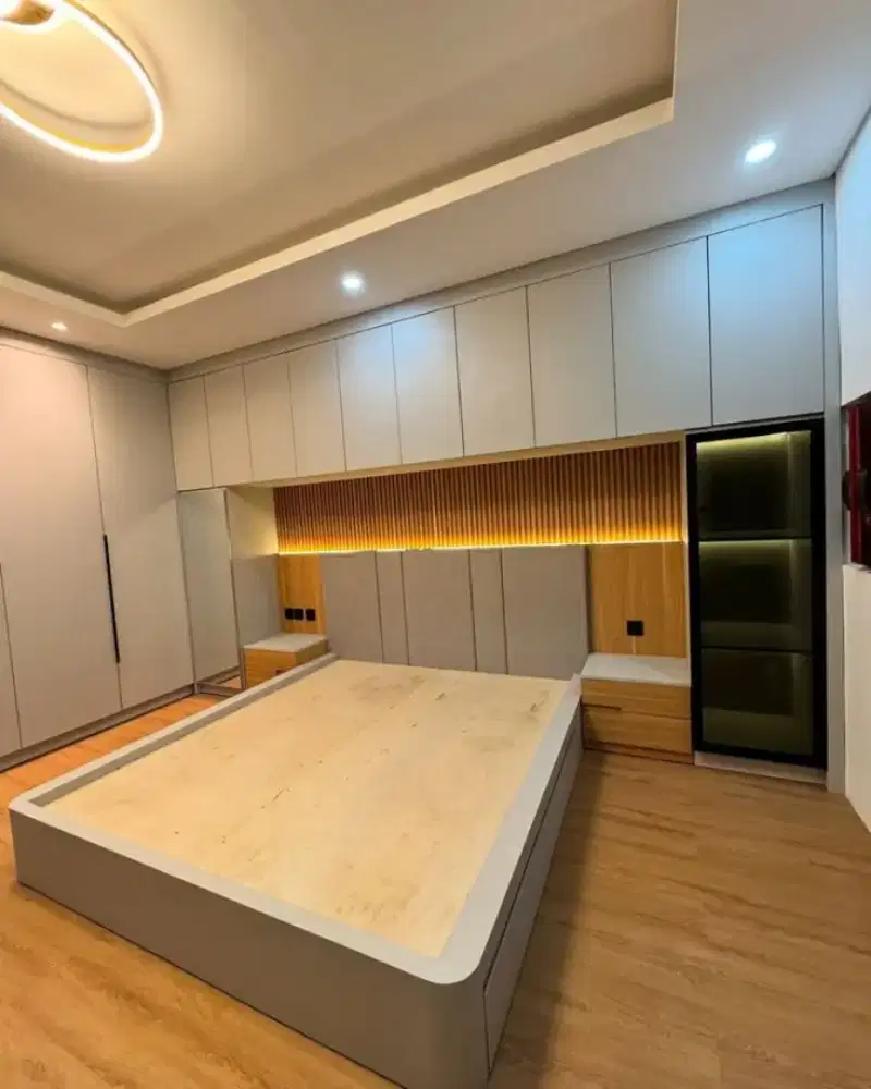 Interior Kamar Set Furniture Custom Minimalis Lampung