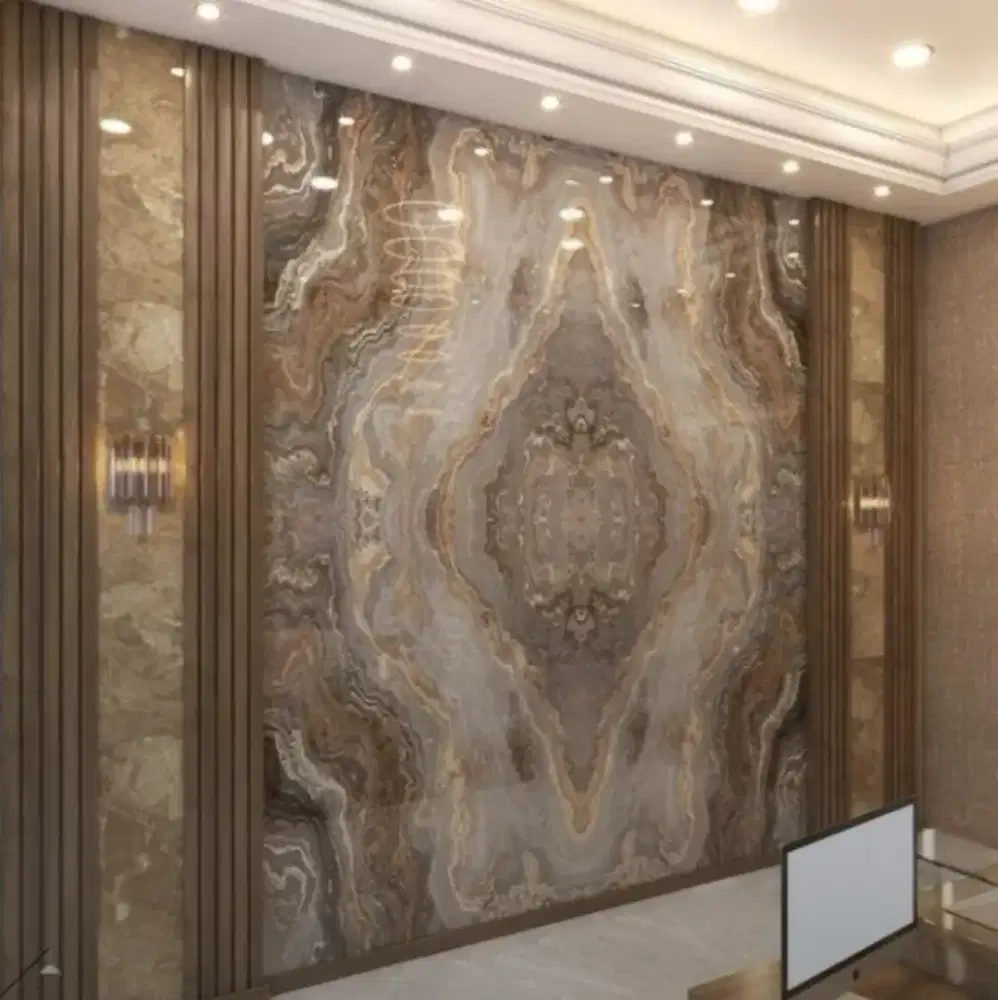 Marmer Backdrop Dekorasi Dinding Custom Lampung