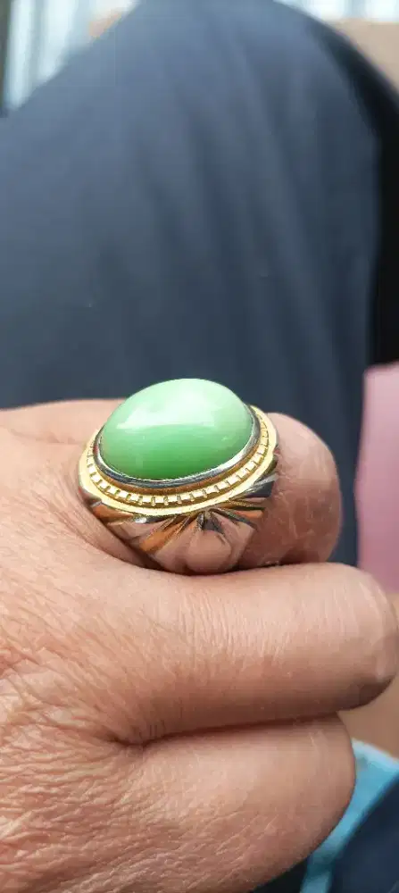 Cincin batu natural giok baubau