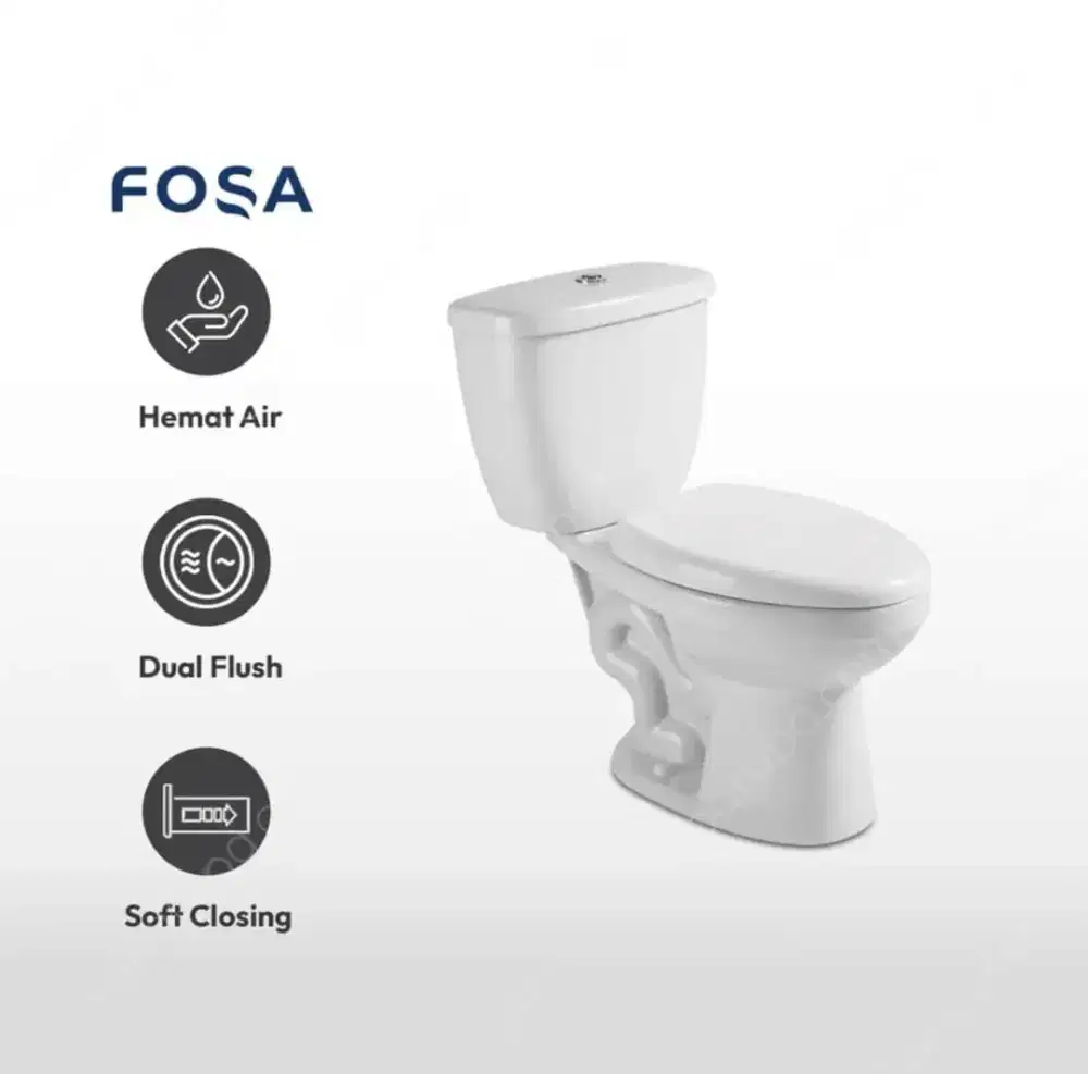 Dijual Closet Duduk Merek Fosa Dual flush Azko