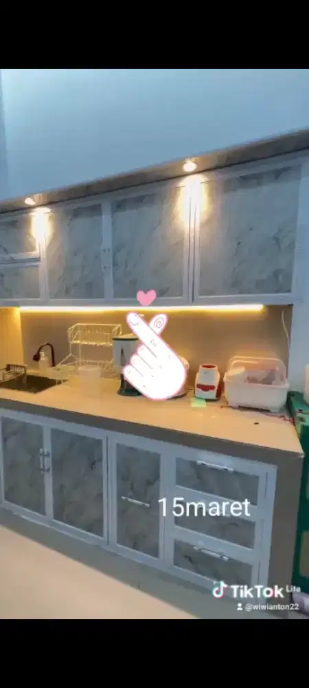 Kitchenset Almunium acp , tahan air,anti rayap / pm