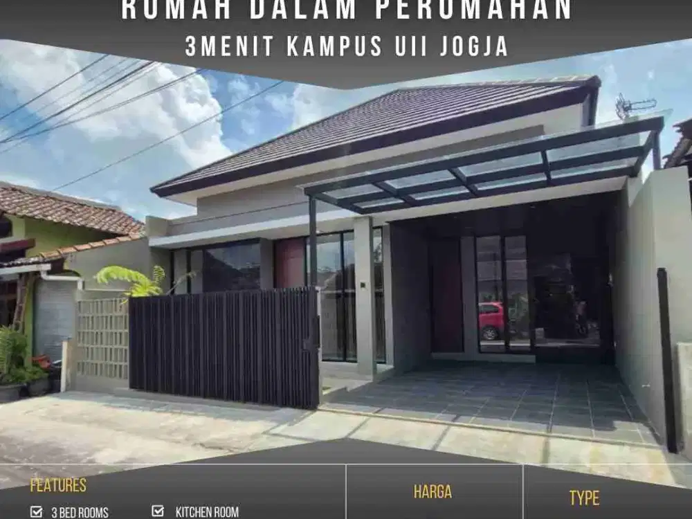 Rumah Siap Huni Dalam Perumahan Pamungkas. 3 Menit Kampus UII