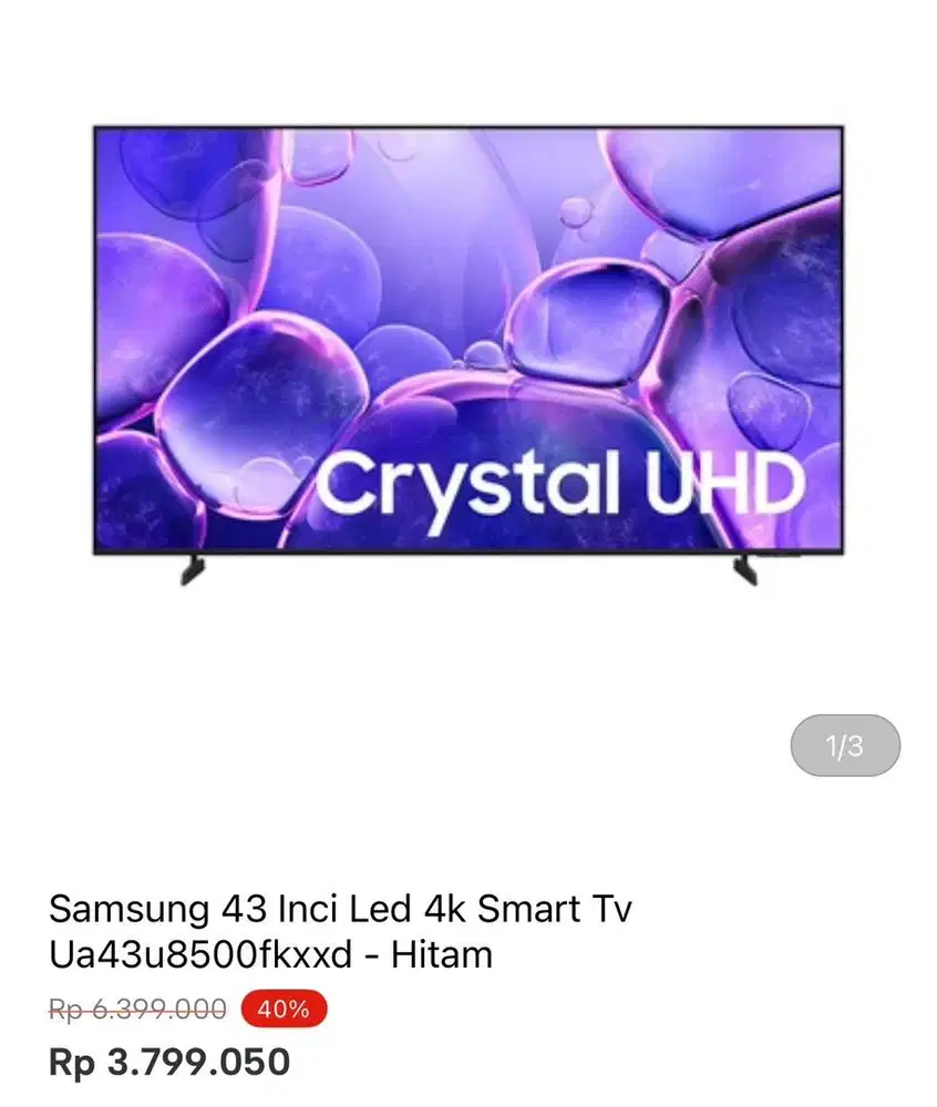 SAMSUNG SMART TV 4K 43inci