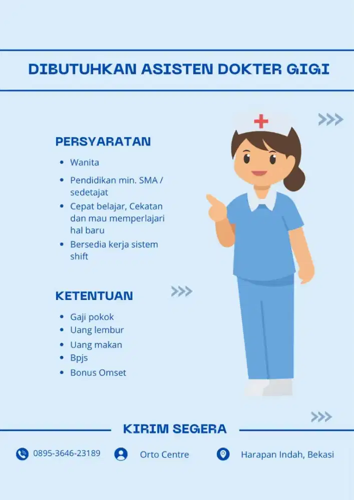 Lowongan Kerja Asisten Dokter Gigi