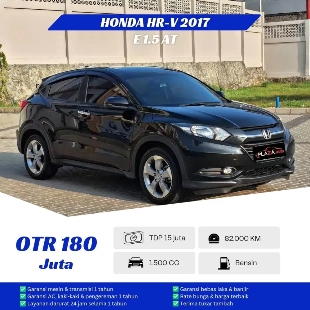 Honda HR-V 2017
E CVT 1.5 Automatic
DP 10 juta saja