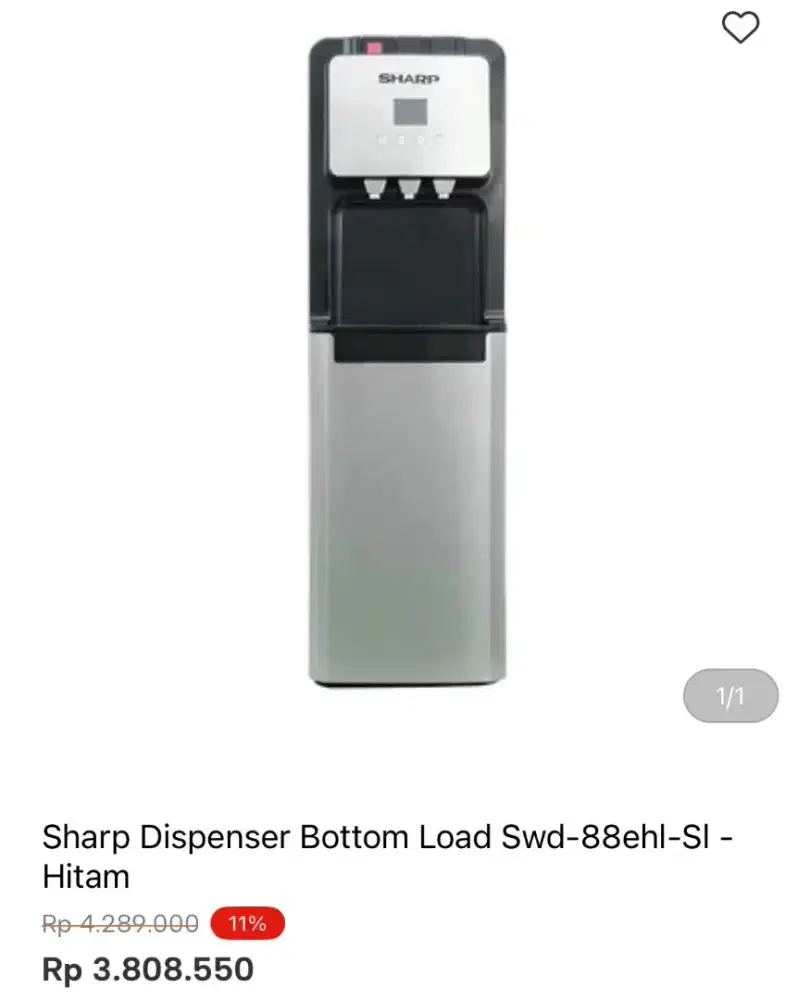 SHARP DISPENSER BOTTOM LOADING SWD-88EHL-SL