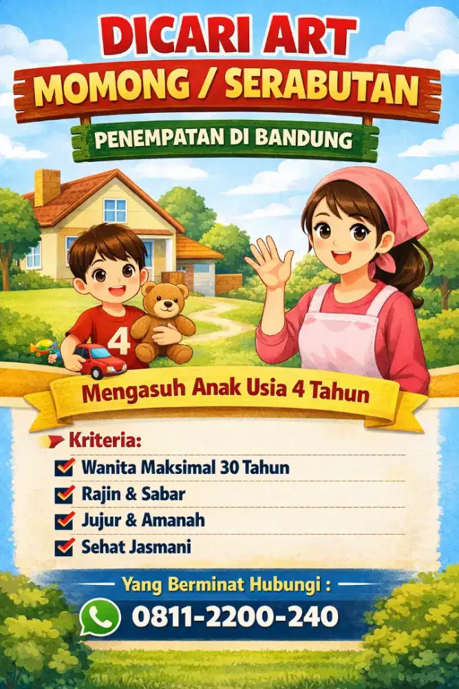 Dibutuhkan Segera ART Momong